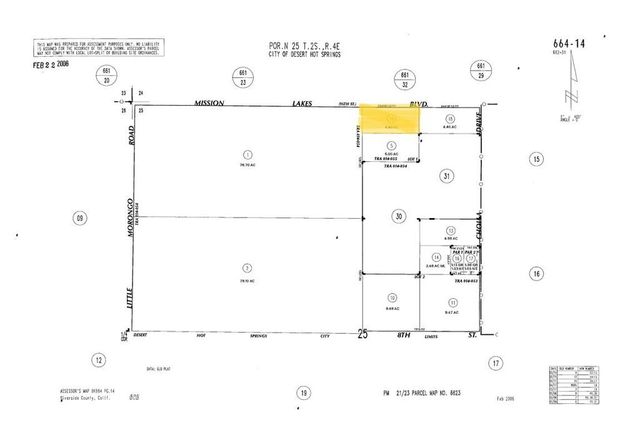 0 Apn 664-140-019, Mission Lakes Boulevard, Desert Hot Springs, CA 92240