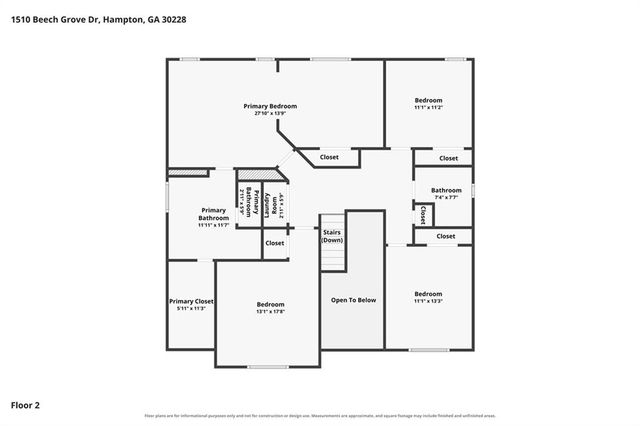 1510 Beech Grove Drive, Hampton, GA 30228
