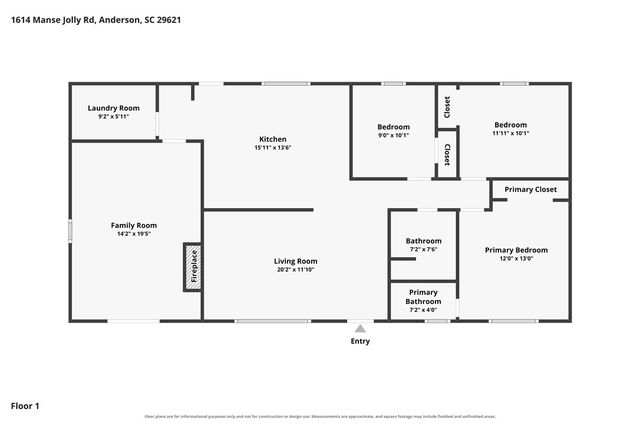 1614 Manse Jolly Road, Anderson, SC 29621