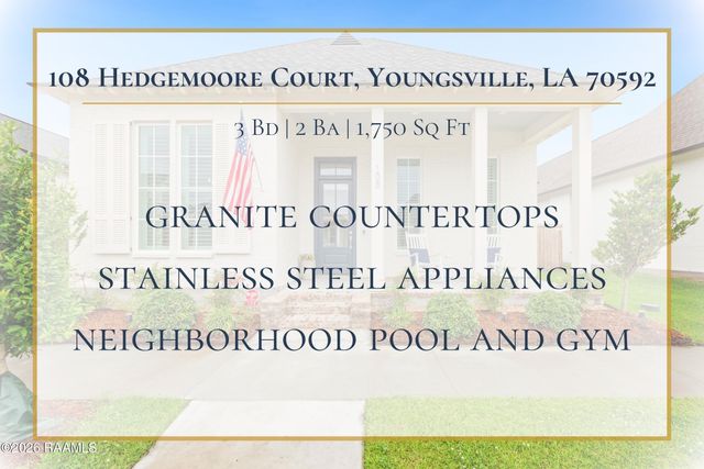 108 Hedgemoore Court, Youngsville, LA 70592