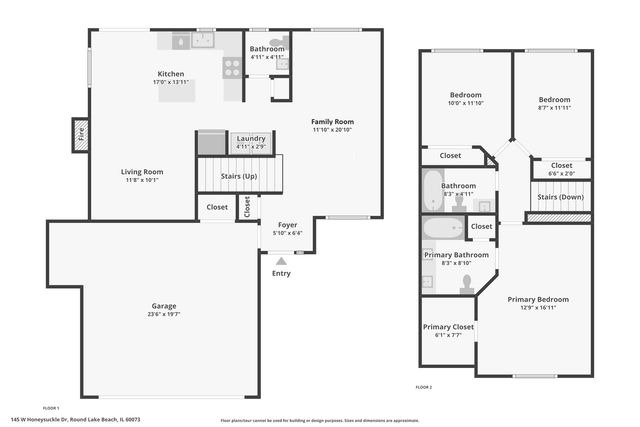 145 W Honeysuckle Drive, Round Lake Beach, IL 60073