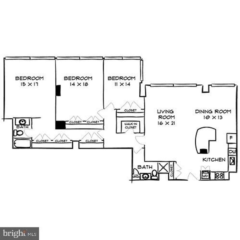 1815 JOHN F KENNEDY BLVD #3B2BA, Philadelphia, PA 19103