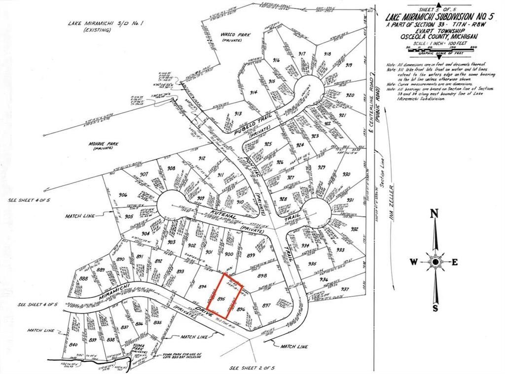 Lot 895 Lake Miramichi Drive, Evart Twp, MI 49631