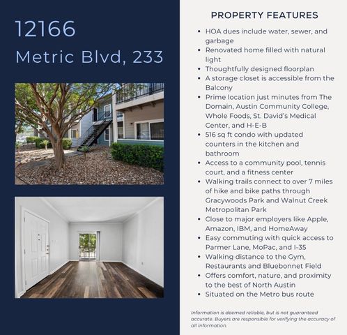 12166 Metric BLVD 233, Austin, TX 78758