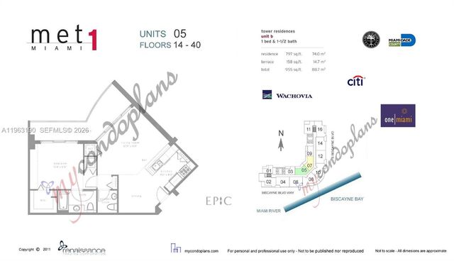 300 S Biscayne Blvd T-1405, Miami, FL 33131