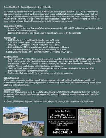 1501-Lot 3 E Belt Line Road, Wilmer, TX 75172