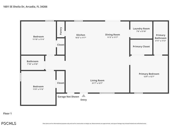 1601 SE Sheila DR, Arcadia, FL 34266