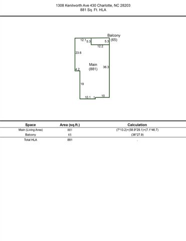 1308 Kenilworth Avenue 430, Charlotte, NC 28203