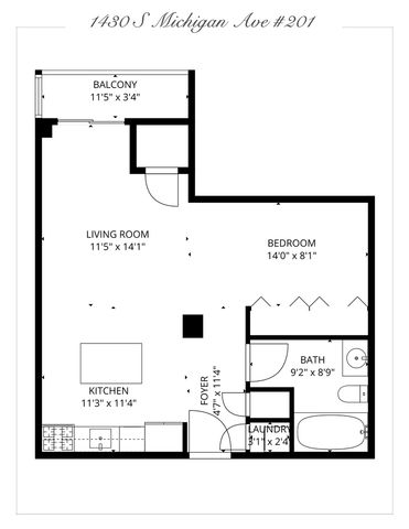 1430 S Michigan Avenue 201, Chicago, IL 60605