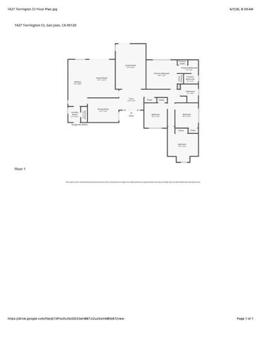 1427 Torrington Court, San Jose, CA 95120