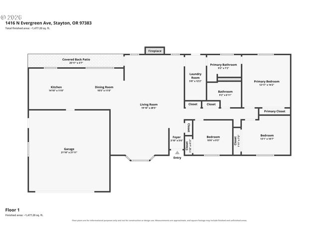 1416 N EVERGREEN Ave, Stayton, OR 97383