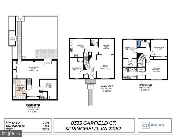 8333 GARFIELD CT, Springfield, VA 22152