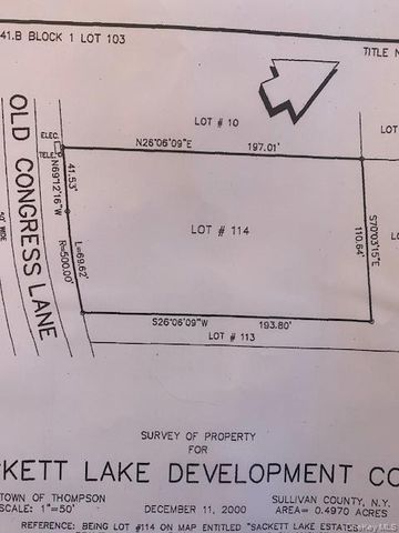 Lot 114 Old Congress Road, Monticello, NY 12701