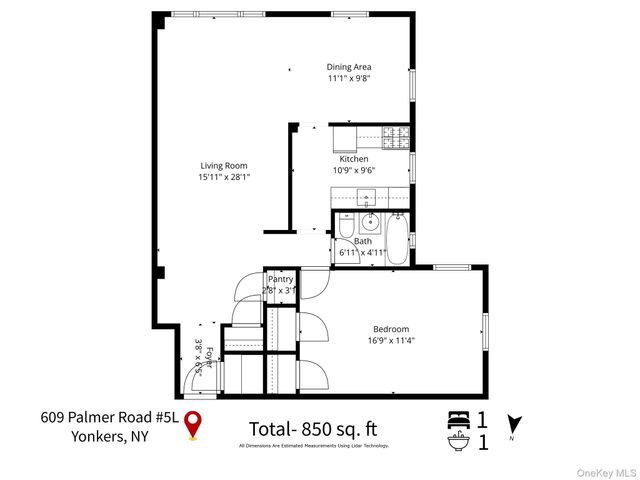 609 Palmer Road 5L, Yonkers, NY 10701