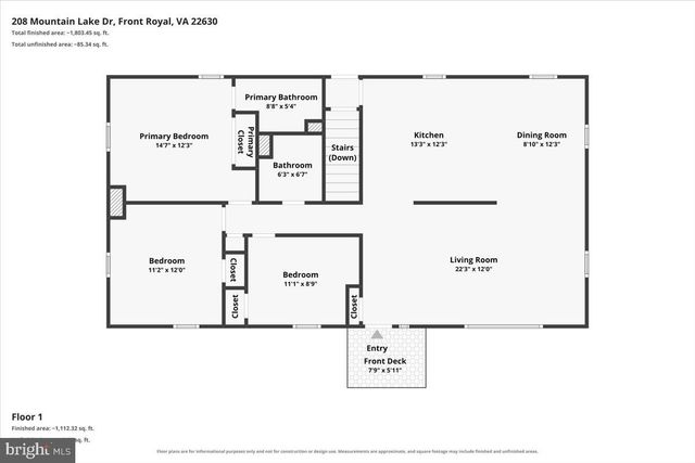 208 MOUNTAIN LAKE DR, Front Royal, VA 22630