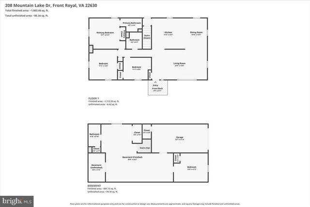 208 MOUNTAIN LAKE DR, Front Royal, VA 22630