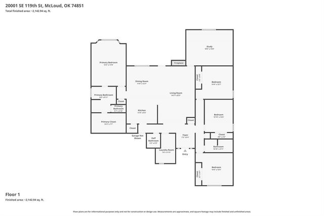 20001 SE 119th Street, Mcloud, OK 74851