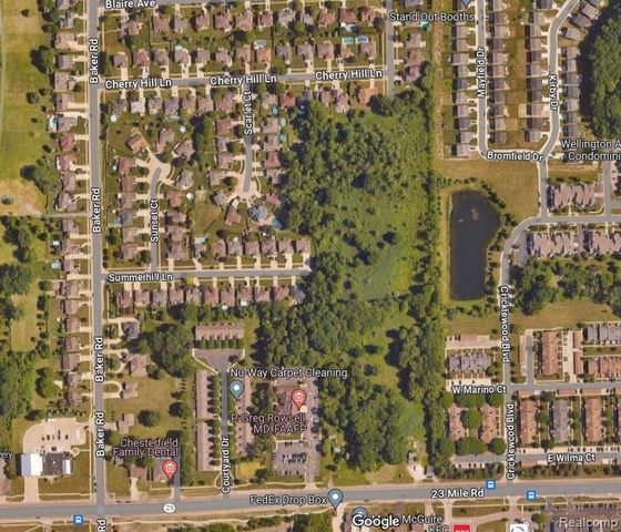 - BAKER Road, Chesterfield Twp, MI 48047