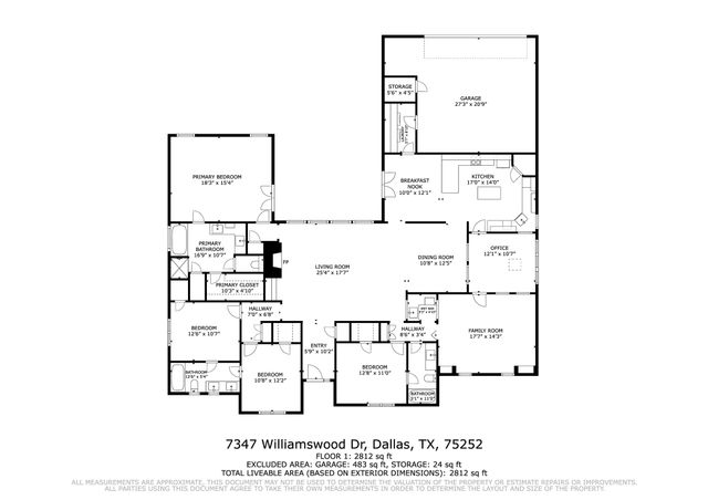 7347 Williamswood Drive, Dallas, TX 75252
