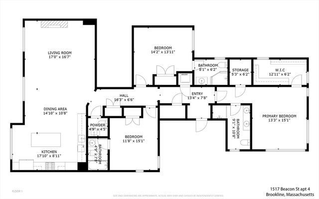 1517 Beacon 4, Brookline, MA 02445