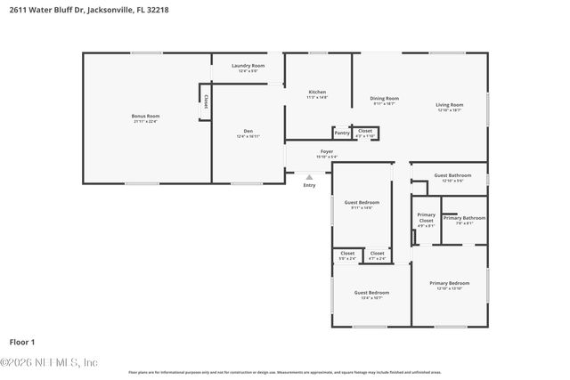 2611 WATER BLUFF Drive, Jacksonville, FL 32218