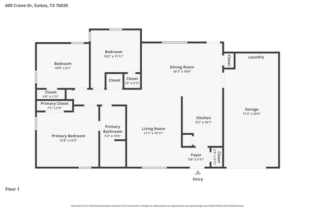 609 Crane Drive, Euless, TX 76039