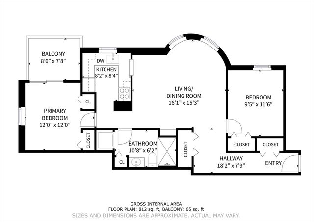 96 Gainsborough St 205W, Boston, MA 02115