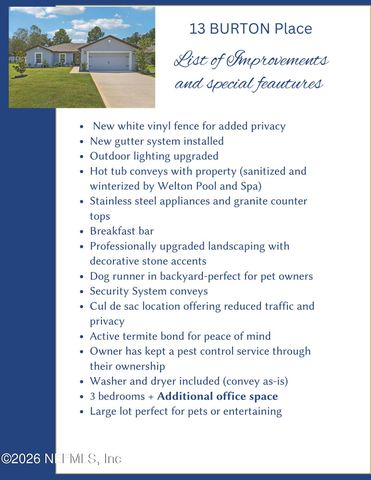 13 BURTON Place, Palm Coast, FL 32137