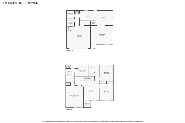 316 Lidell ST, Hutto, TX 78634