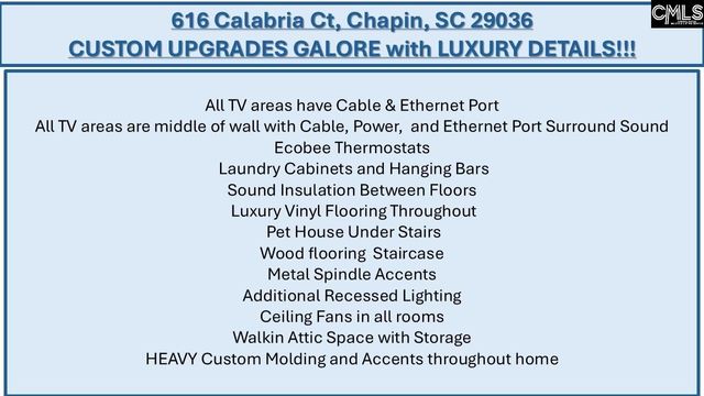 616 Calabria Court, Chapin, SC 29036