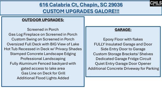 616 Calabria Court, Chapin, SC 29036