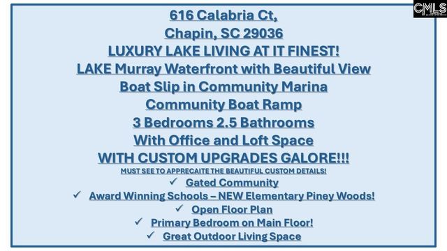 616 Calabria Court, Chapin, SC 29036