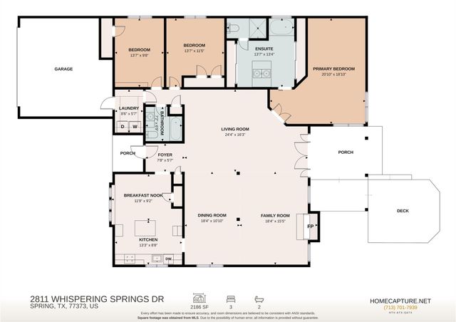 2811 Whispering Springs Drive, Spring, TX 77373
