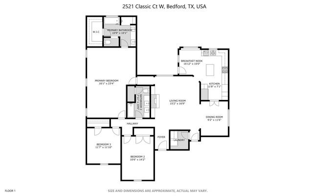 2521 Classic Court W, Bedford, TX 76021