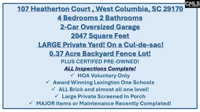 107 Heatherton Court, West Columbia, SC 29170