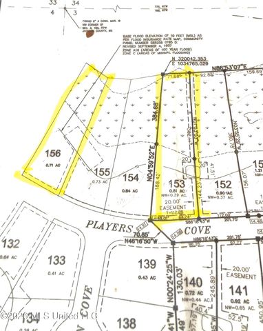 Lot 153 Players Cove, Gautier, MS 39553