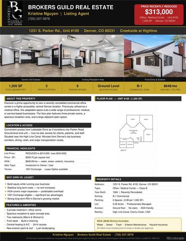 1231 S Parker Road 100A, Denver, CO 80231