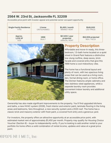 2564 W 23RD Street, Jacksonville, FL 32209
