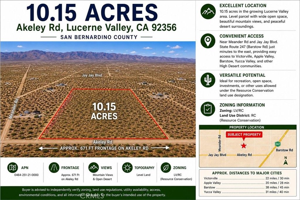 0 Akeley Road, Lucerne Valley, CA 92356