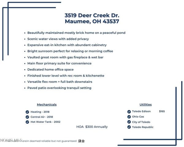 3519 Deer Creek Drive, Maumee, OH 43537