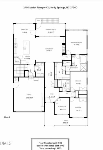 249 Scarlet Tanager Circle, Holly Springs, NC 27540