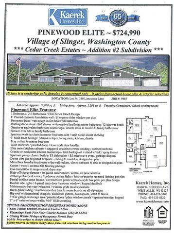 330 Limestone LANE, Slinger, WI 53086