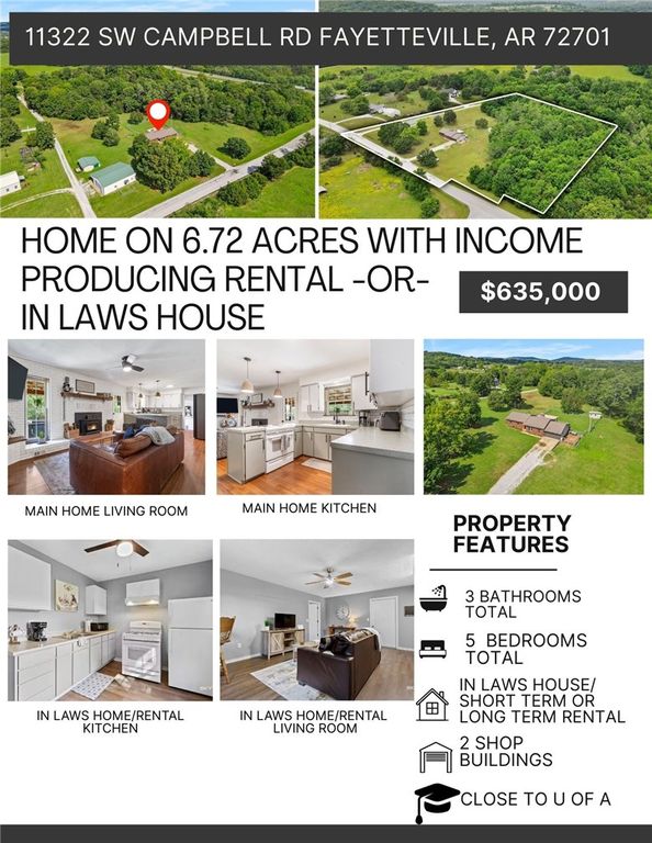 11322 SW Campbell Road, Fayetteville, AR 72701