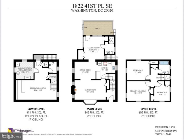 1822 41ST PL SE, Washington, DC 20020