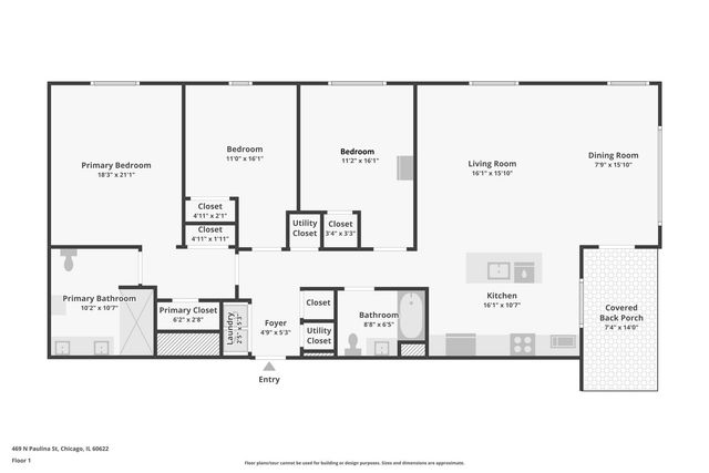 469 N Paulina Street 201, Chicago, IL 60622