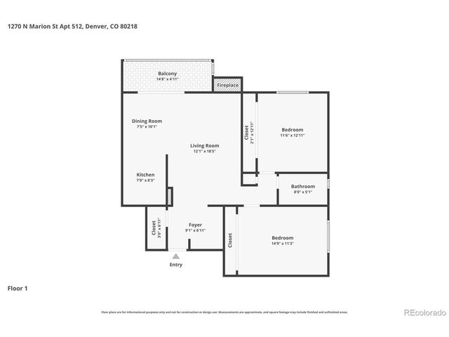 1270 N Marion St 512, Denver, CO 80218