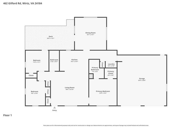 462 GILFORD RD, Wirtz, VA 24184