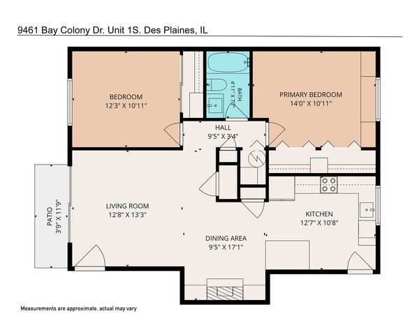 9461 BAY COLONY Drive 1S, Des Plaines, IL 60016