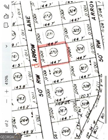 LOT 270 Arrow Lane, Lavonia, GA 30553