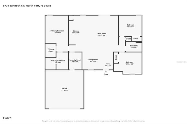 5724 BANNOCK CIRCLE, North Port, FL 34288